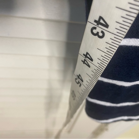 Ellos Midi Dress A Line Womens Plus Size 2X Blue White Stripe Nautical Cotton - Picture 12 of 14